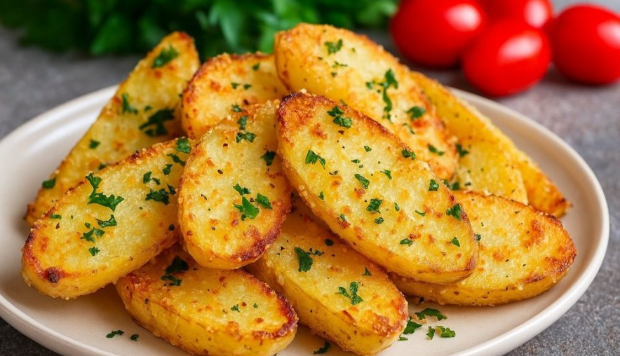 Hrskavi krompir sa belim lukom iz inox tiganja - blog članak o tiganjima i zdravom kuvanju